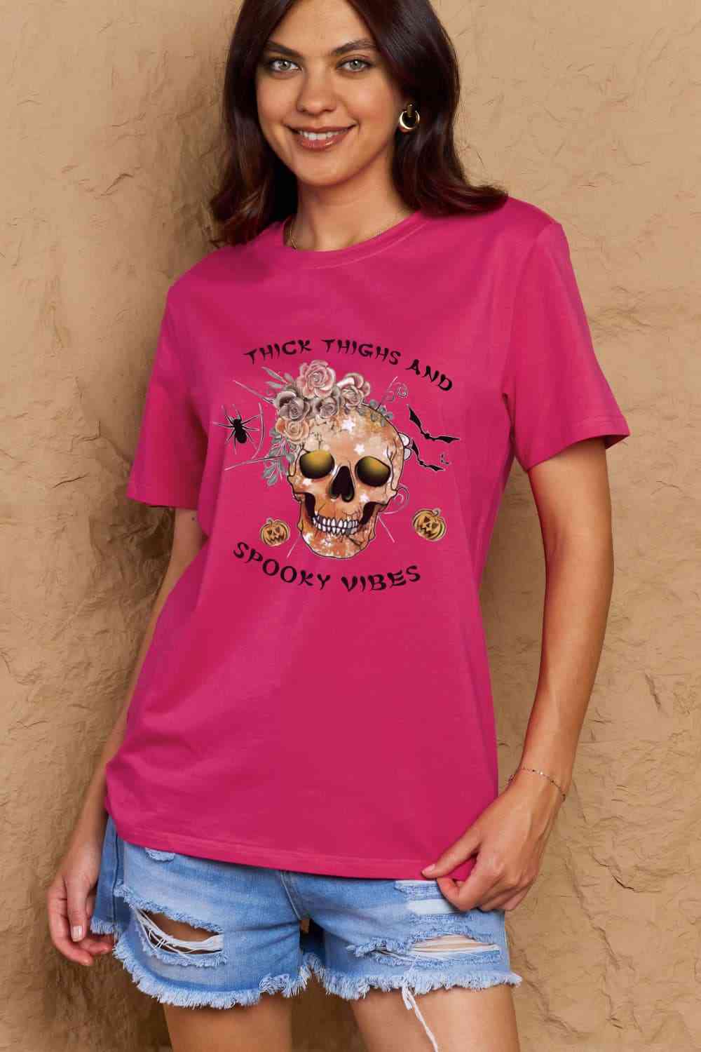 THICK THIGHS AND SPOOKY VIBES T-Shirt - Ashley's Artistries