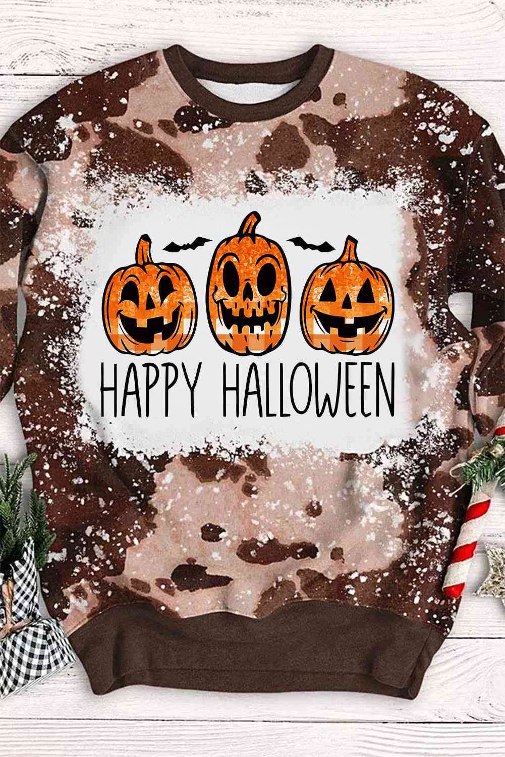 Long Sleeve HAPPY HALLOWEEN Sweater - Ashley's Artistries