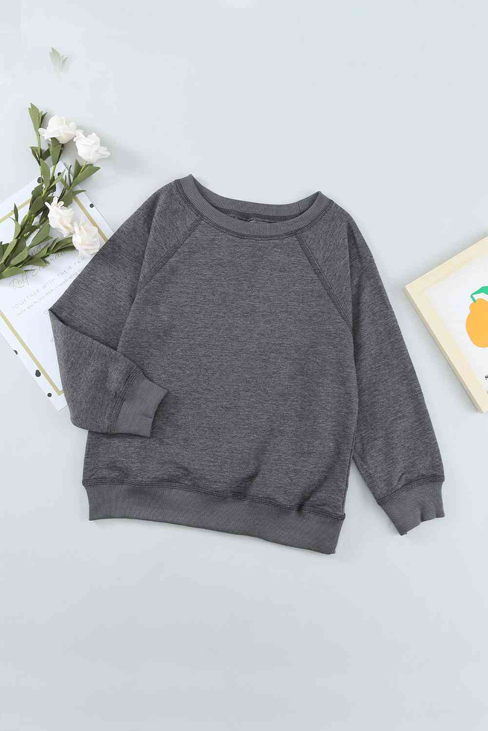 Girls Raglan Sleeve Sweatshirt - Ashley's Artistries