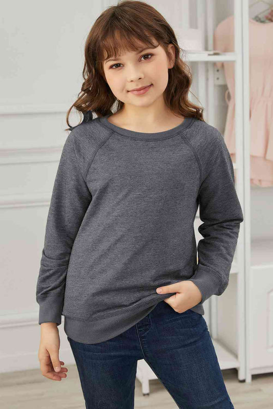 Girls Raglan Sleeve Sweatshirt - Ashley's Artistries