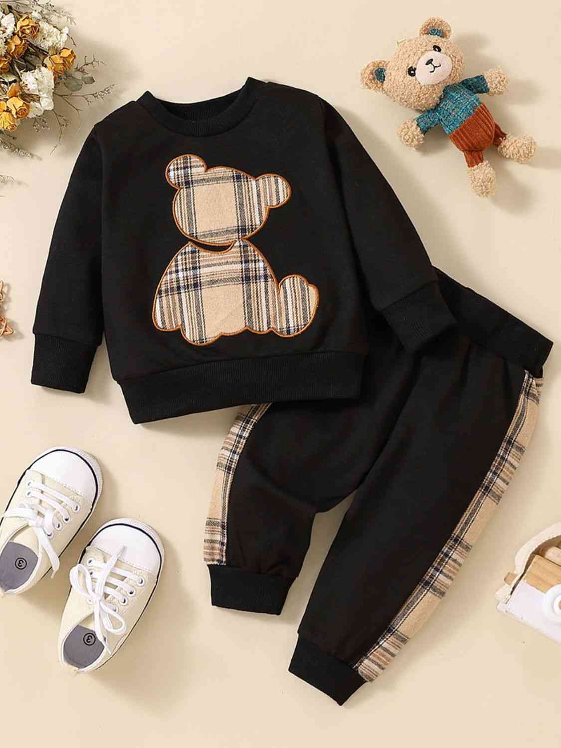 Baby Bear Graphic Sweater and Jogger Set - Ashley's Artistries