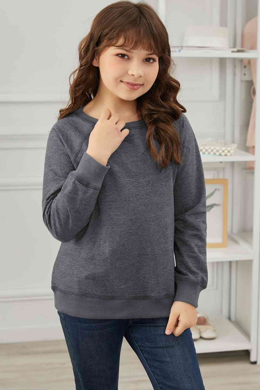 Girls Raglan Sleeve Sweatshirt - Ashley's Artistries