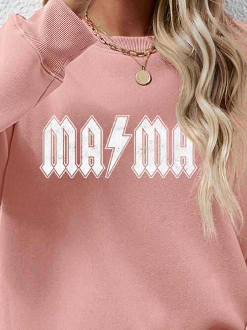 Mama Graphic Dropped Shoulder Sweater - Ashley's Artistries