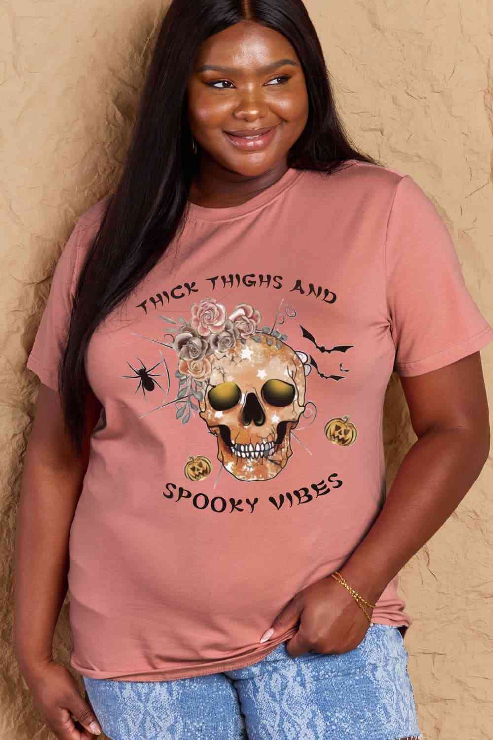 THICK THIGHS AND SPOOKY VIBES T-Shirt - Ashley's Artistries