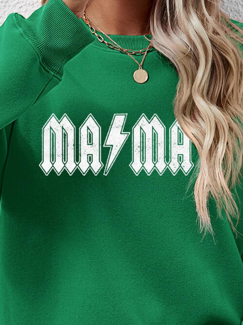 Mama Graphic Dropped Shoulder Sweater - Ashley's Artistries