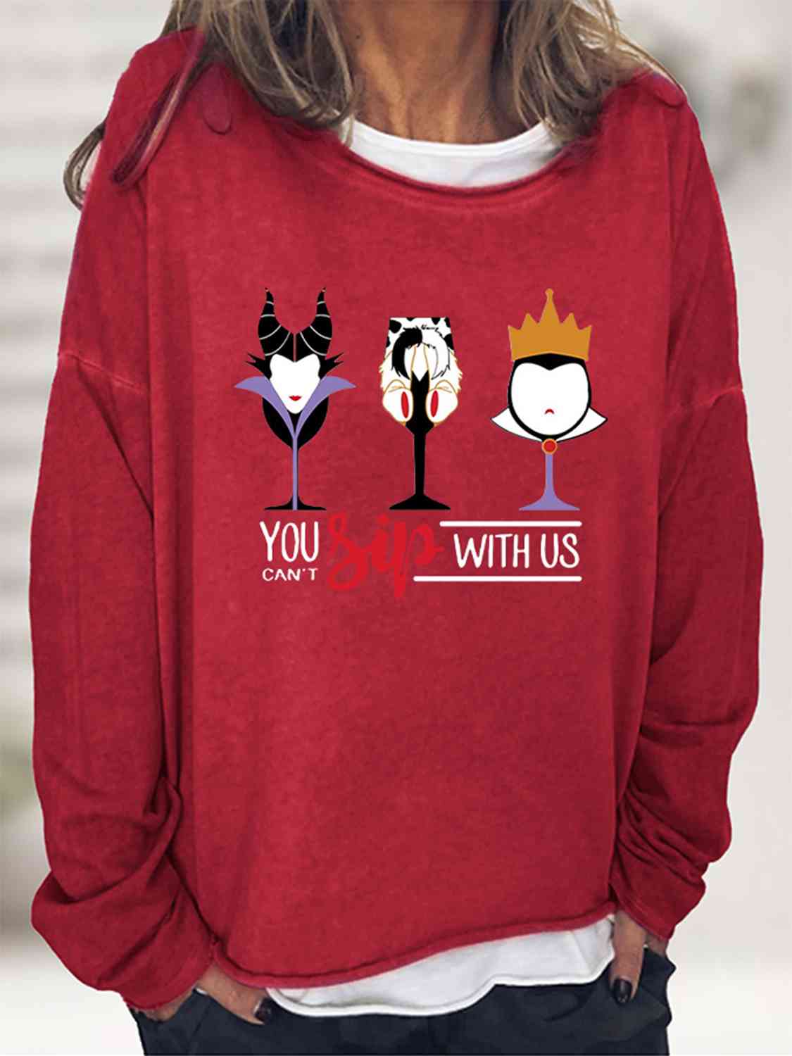 YOU CAN'T SIP WITH US Graphic Sweater - Ashley's Artistries