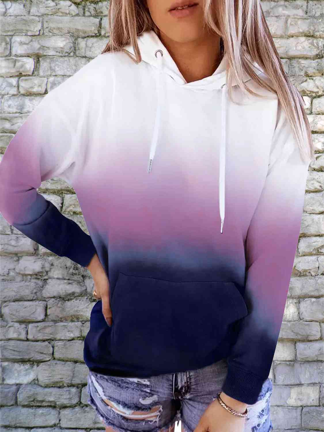 Gradient Drawstring Hoodie - Ashley's Artistries