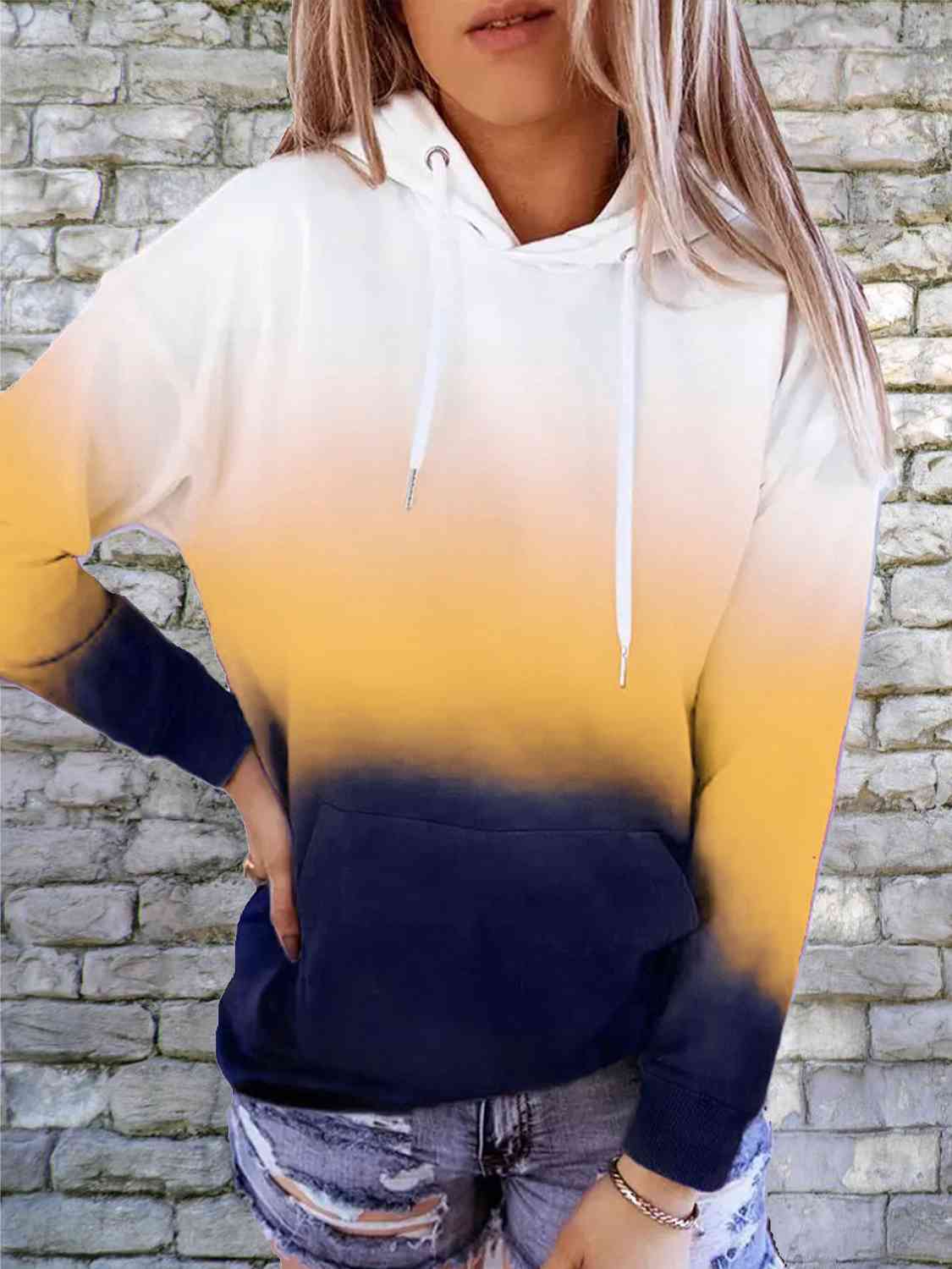 Gradient Drawstring Hoodie - Ashley's Artistries