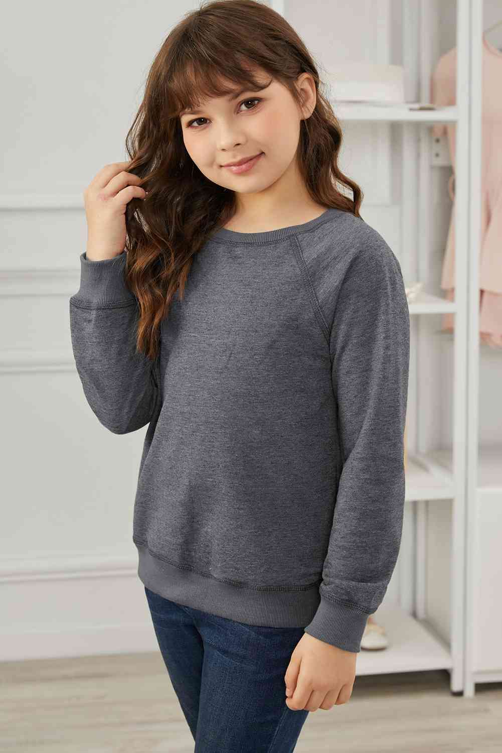 Girls Raglan Sleeve Sweatshirt - Ashley's Artistries